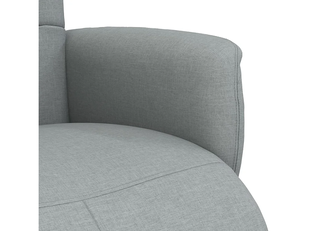 Sillón de relax | Sillón reclinable con reposapiés tela gris claro SHL8257
