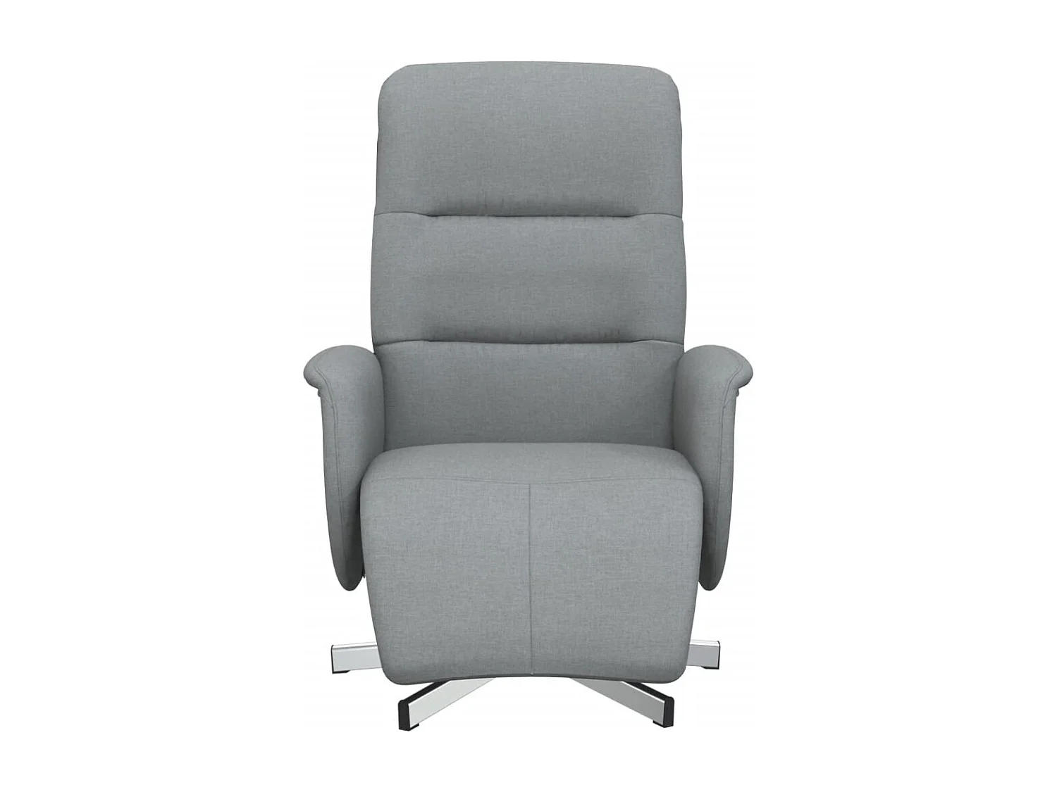Relaxsessel | Lounge Sessel für Wohnzimmer mit Fußteil Hellgrau Stoff SHL18811