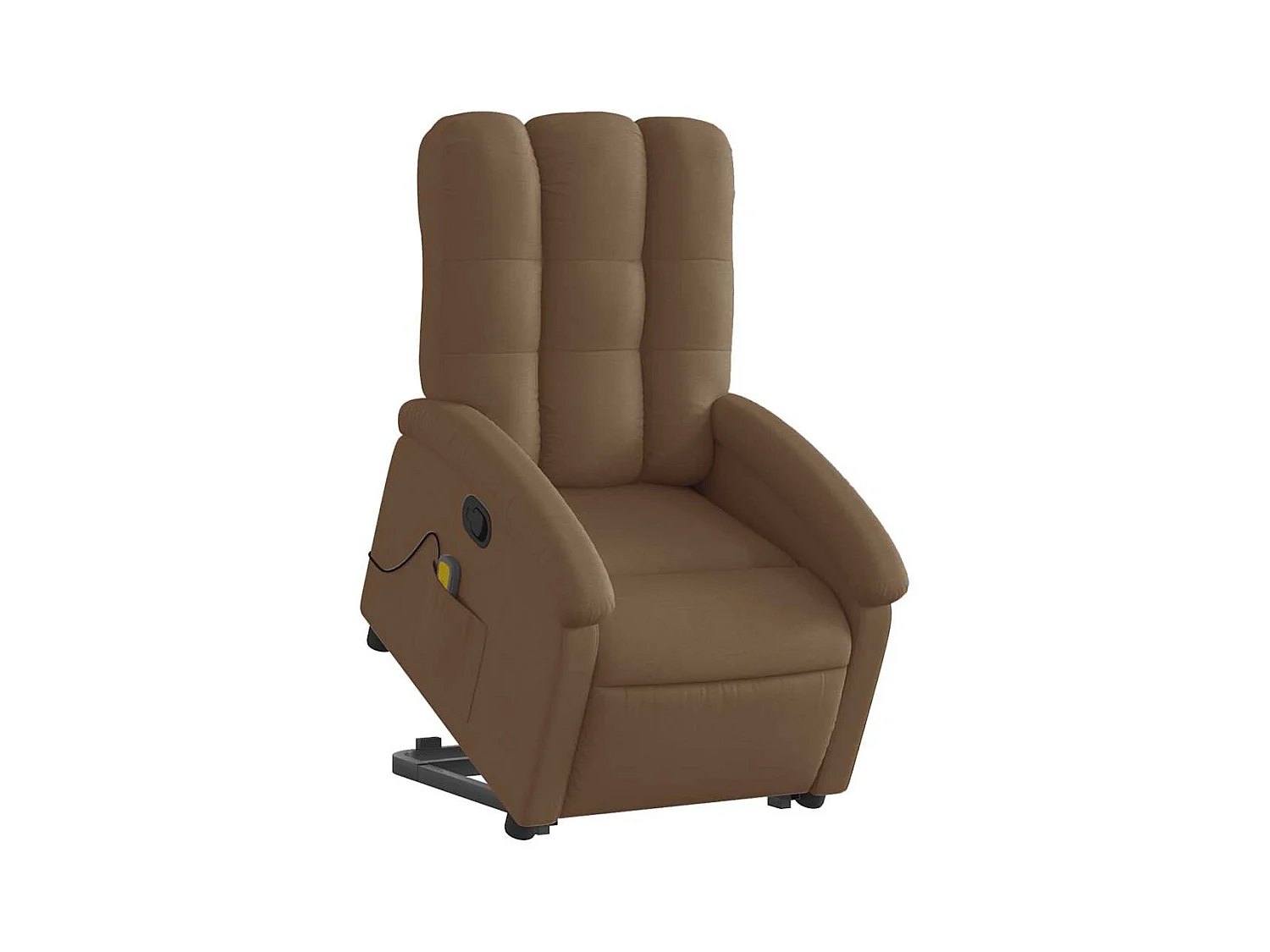 Fauteuil inclinable-Chaise de relax-Fauteuil de Massage Marron Tissu SHL3311