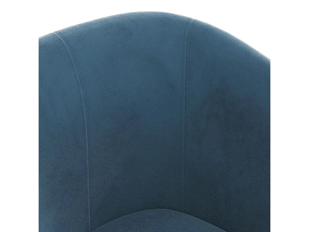 Fauteuil de Salon-Chaise cabriolet avec repose-pied bleu foncé velours SHL1247