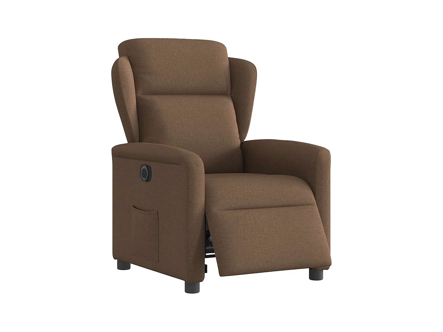 Poltrona elétrica reclinável tecido castanho SHL853967