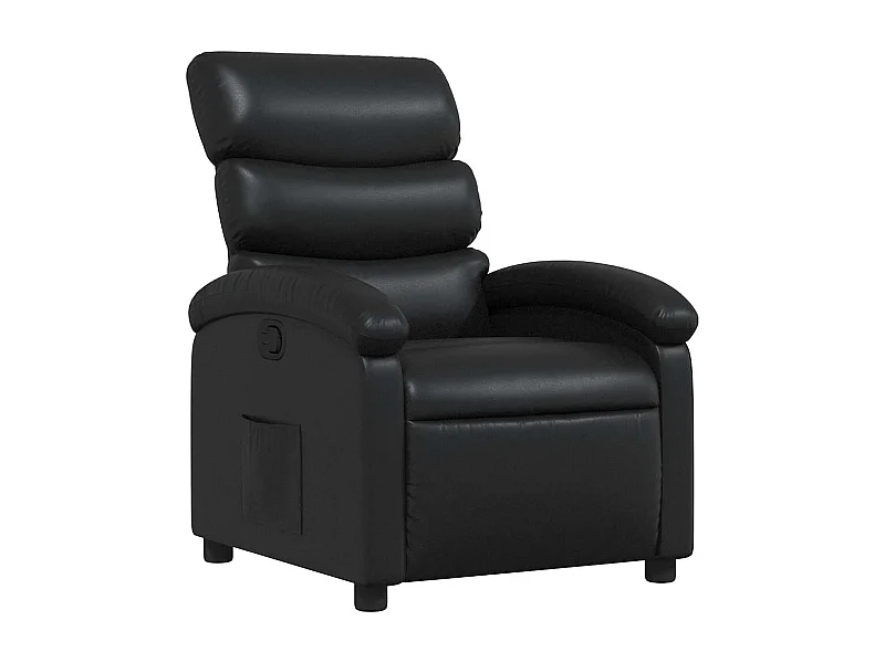 Sillón de relax | Sillón reclinable de cuero sintético negro SHL2182