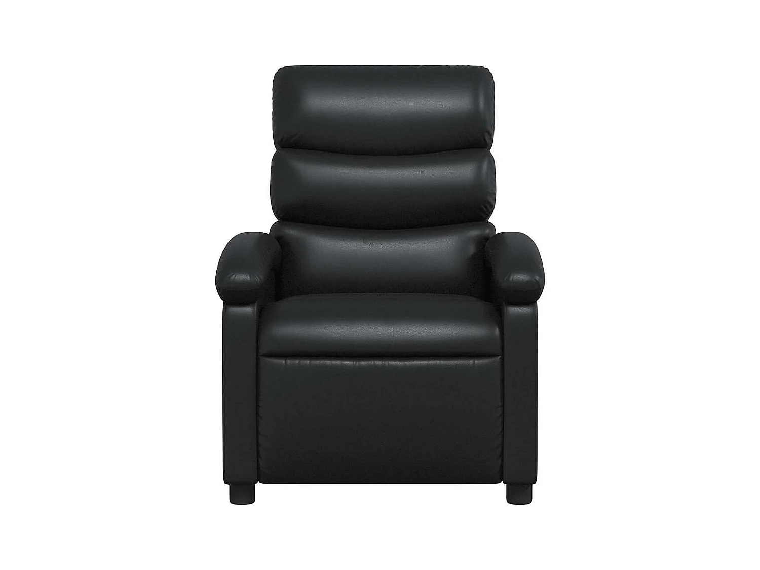 Sillón de relax | Sillón reclinable de cuero sintético negro SHL2182