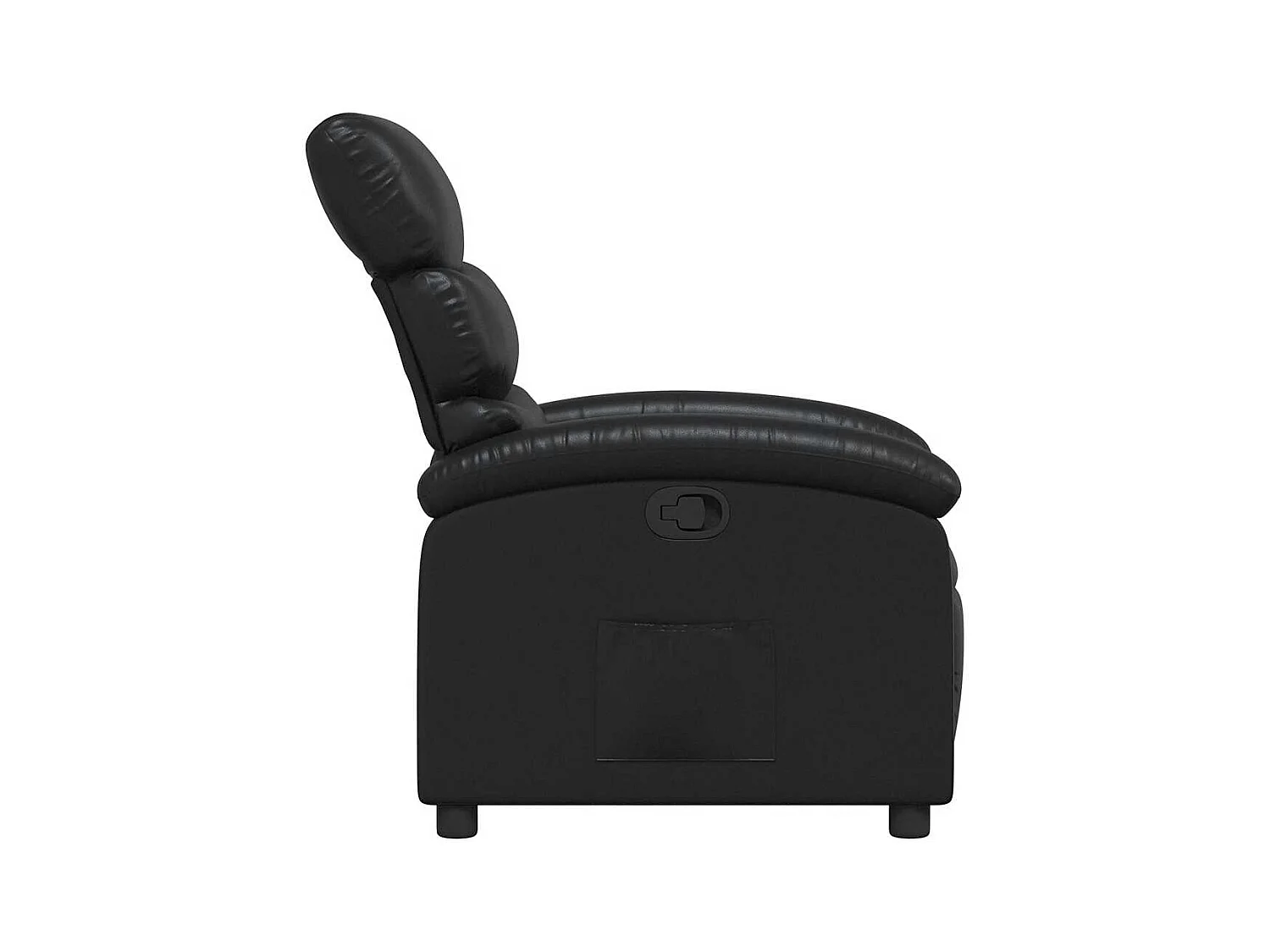 Sillón de relax | Sillón reclinable de cuero sintético negro SHL2182