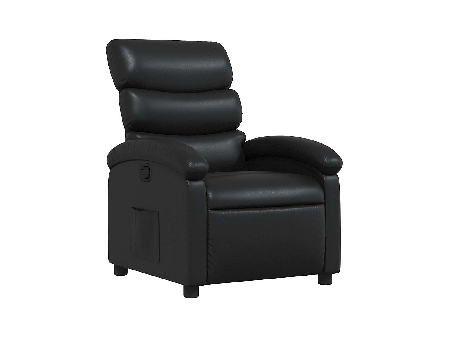 Fauteuil inclinable-Fauteuil salon Noir Similicuir SHL2537