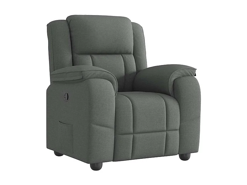 Fauteuil inclinable-Chaise de relax-Fauteuil TV Gris foncé Tissu SHL2179