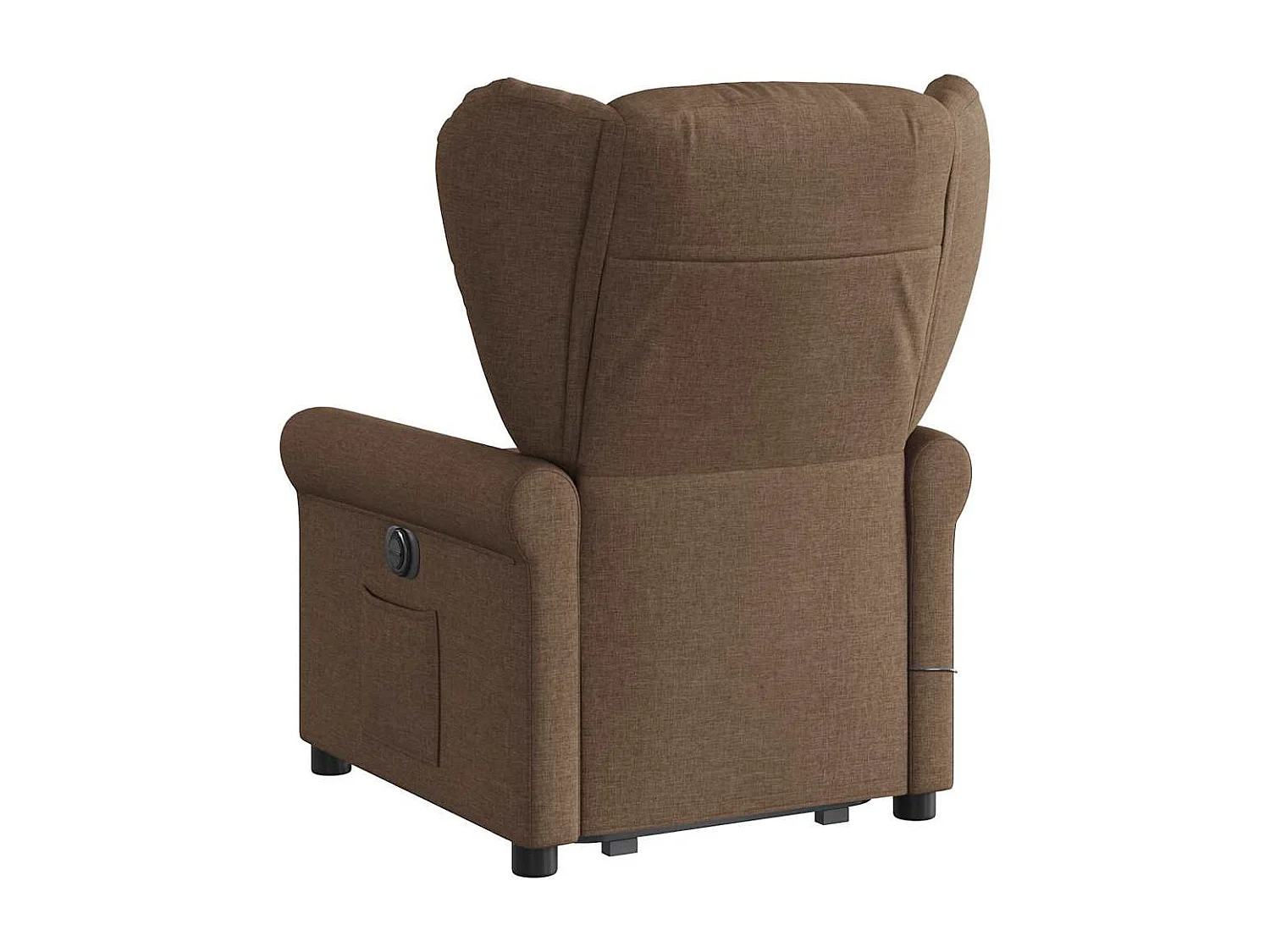 Fauteuil inclinable électrique-Chaise de relax-Fauteuil de Massage Marron Tissu SHL4308