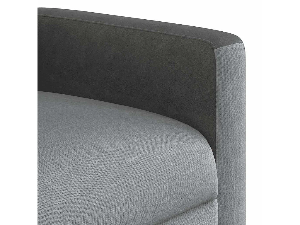 Fauteuil inclinable-Chaise de relax-Fauteuil TV Gris clair Tissu SHL3179