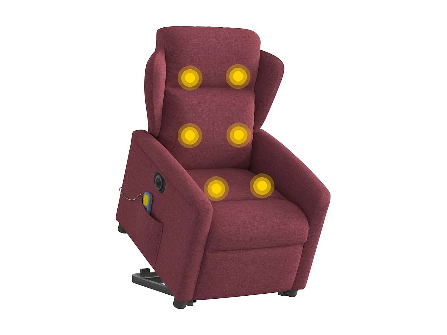 Fauteuil inclinable électrique-Chaise de relax-Fauteuil de Massage Rouge bordeaux Tissu SHL3842