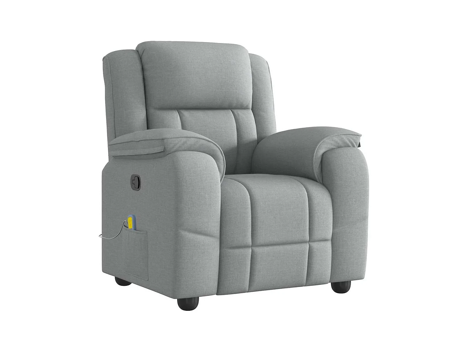 Sillón de relax | Sillón reclinable de masaje de tela gris claro SHL5650