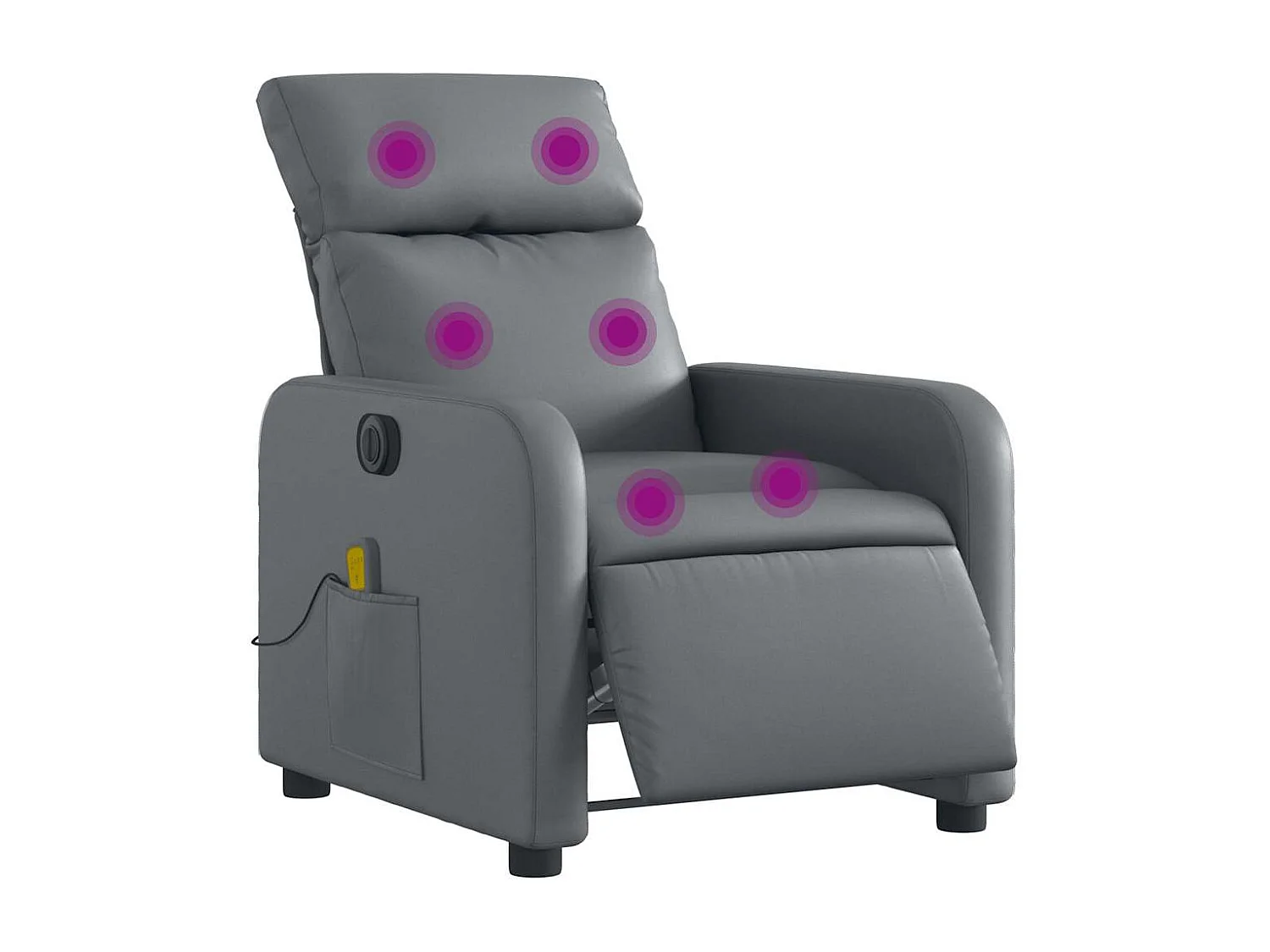 Fauteuil inclinable électrique-Fauteuil de massage de Salon gris similicuir SHL2217