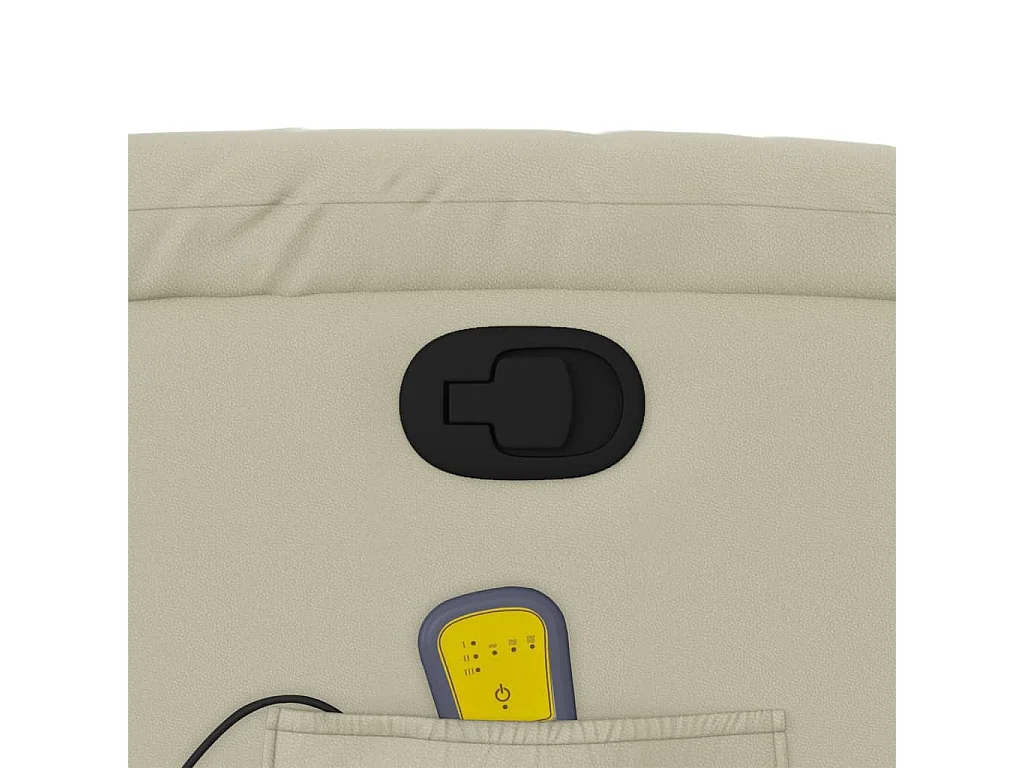 Fauteuil inclinable-Chaise de relax-Fauteuil de Massage crème similicuir SHL1595