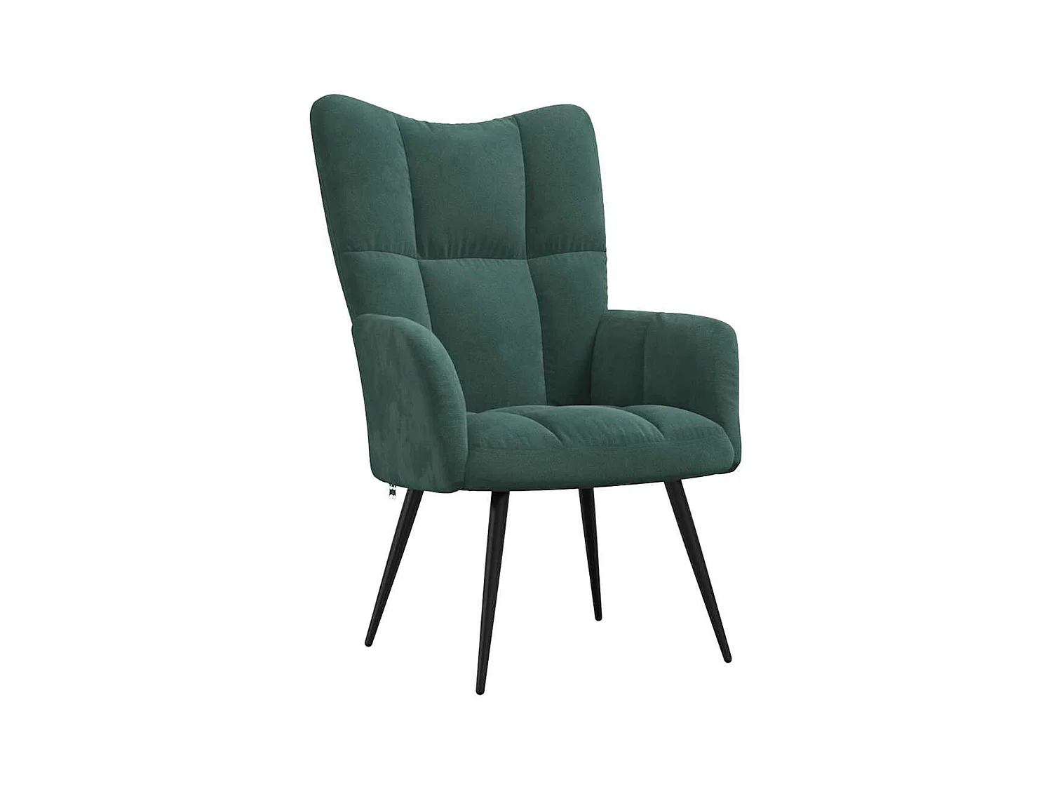 Sillón de relax | Silla de relax con taburete terciopelo verde oscuro SHL6962
