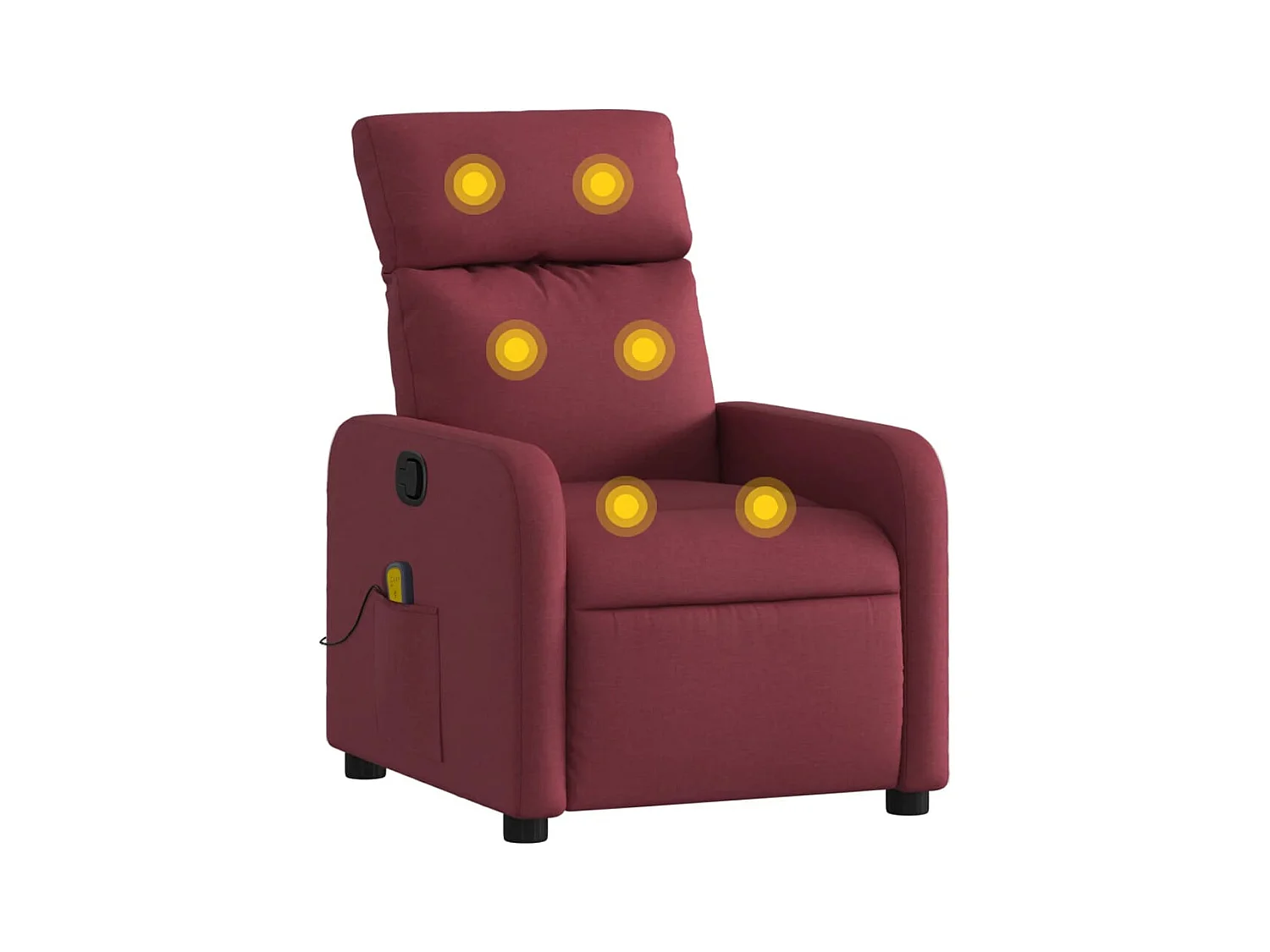 Sillón de salón | Silla | Sillón de masaje reclinable de tela color vino tinto SHL5328