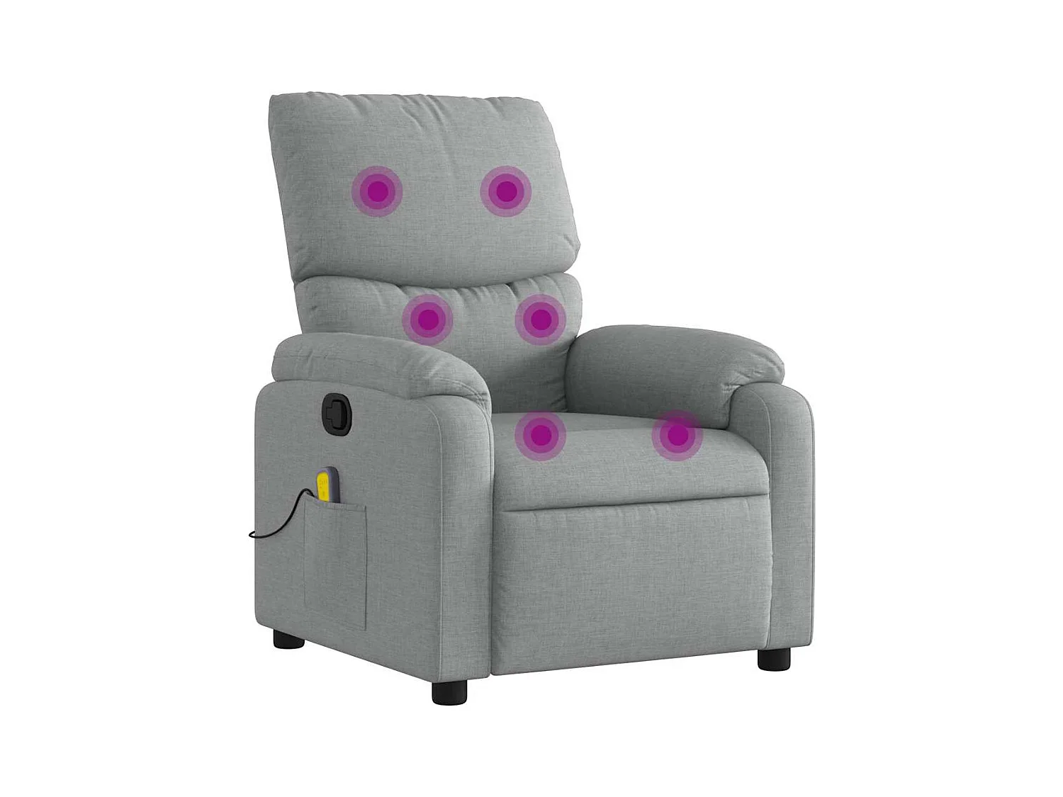 Fauteuil inclinable-Chaise de relax-Fauteuil de Massage Gris clair Tissu SHL5317