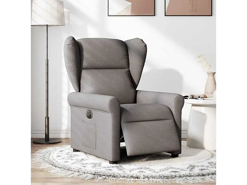 Sillón de relax | Silla | Sillón reclinable eléctrico tela gris taupé SHL6962