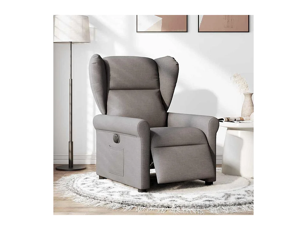 Sillón de relax | Silla | Sillón reclinable eléctrico tela gris taupé SHL6962