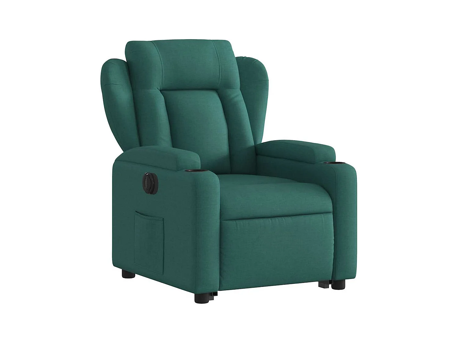 Silla de relax | Sillón eléctrico reclinable elevable de tela verde oscuro SHL3987