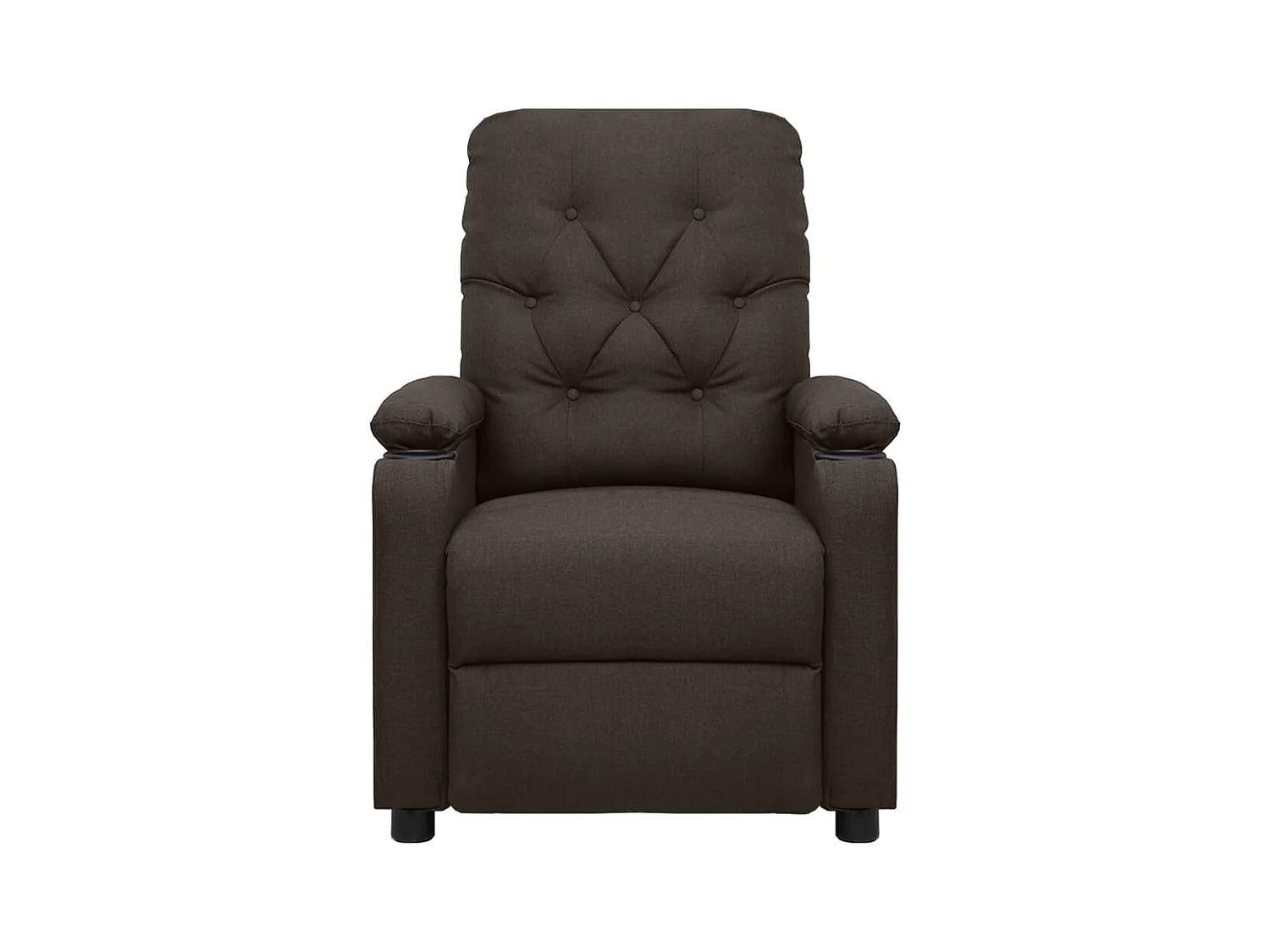 Silla de relax | Sillón elevable tela marrón oscuro SHL7684