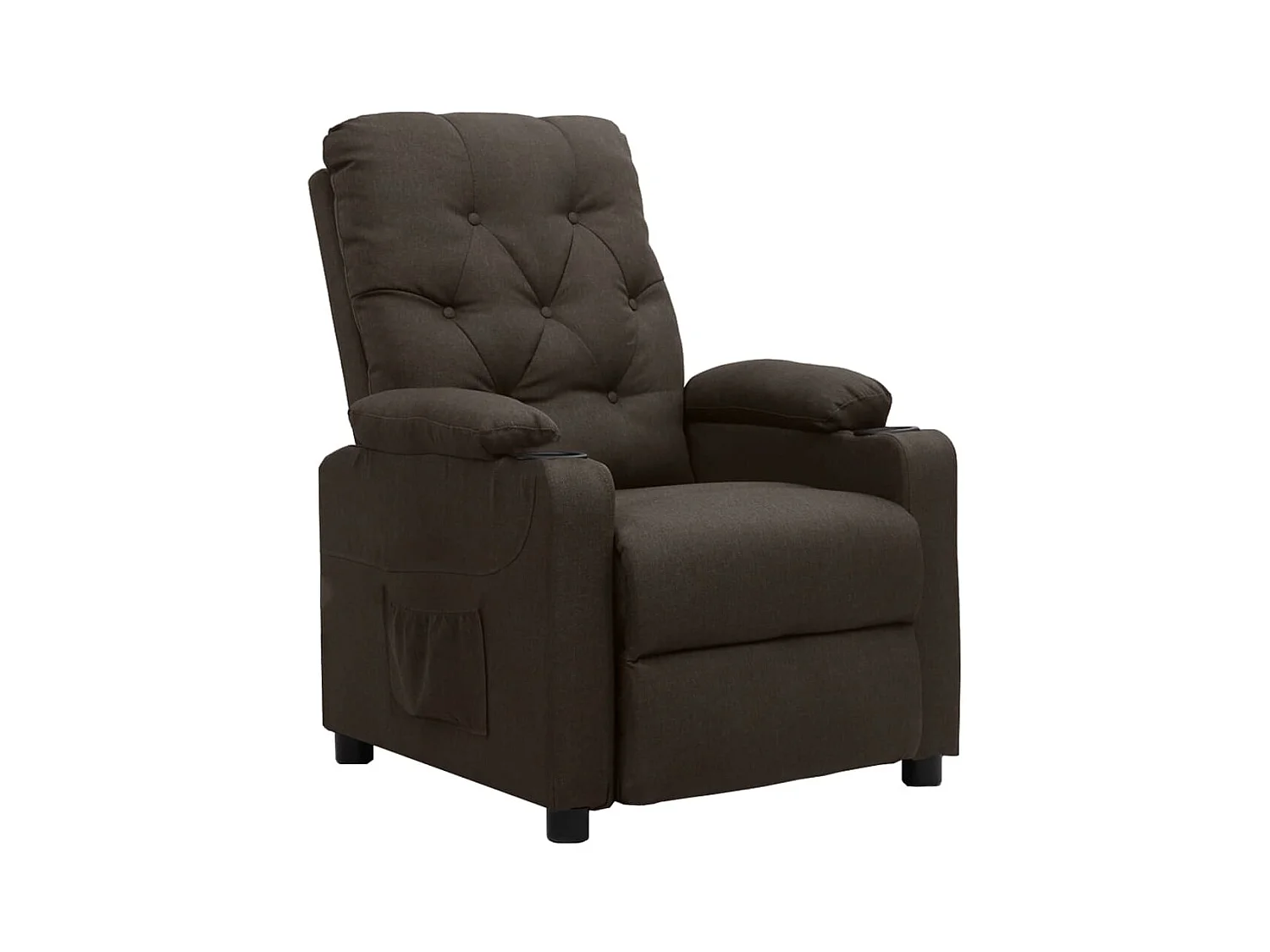 Fauteuil de Salon-Chaise de relax Marron foncé Tissu SHL2304