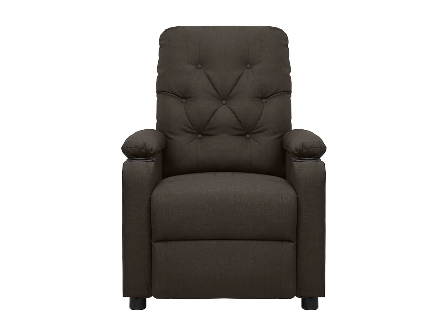 Silla de relax | Sillón elevable tela marrón oscuro SHL7684