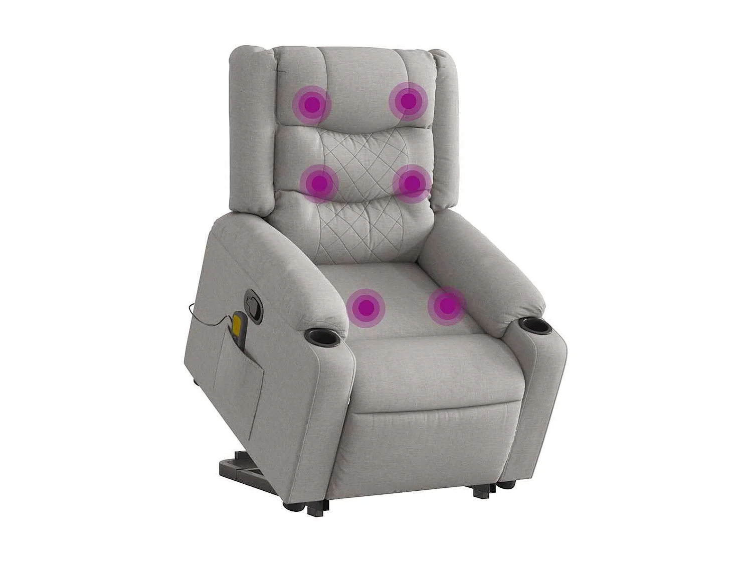 Fauteuil Salon-Chaise de relax-Fauteuil de massage inclinable gris nuage tissu SHL4741