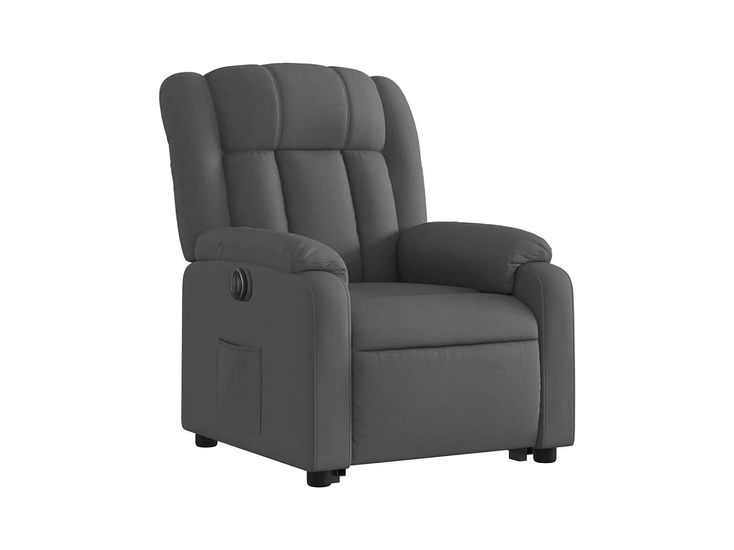 Silla de relax | Sillón eléctrico reclinable elevable de tela gris oscuro SHL8272