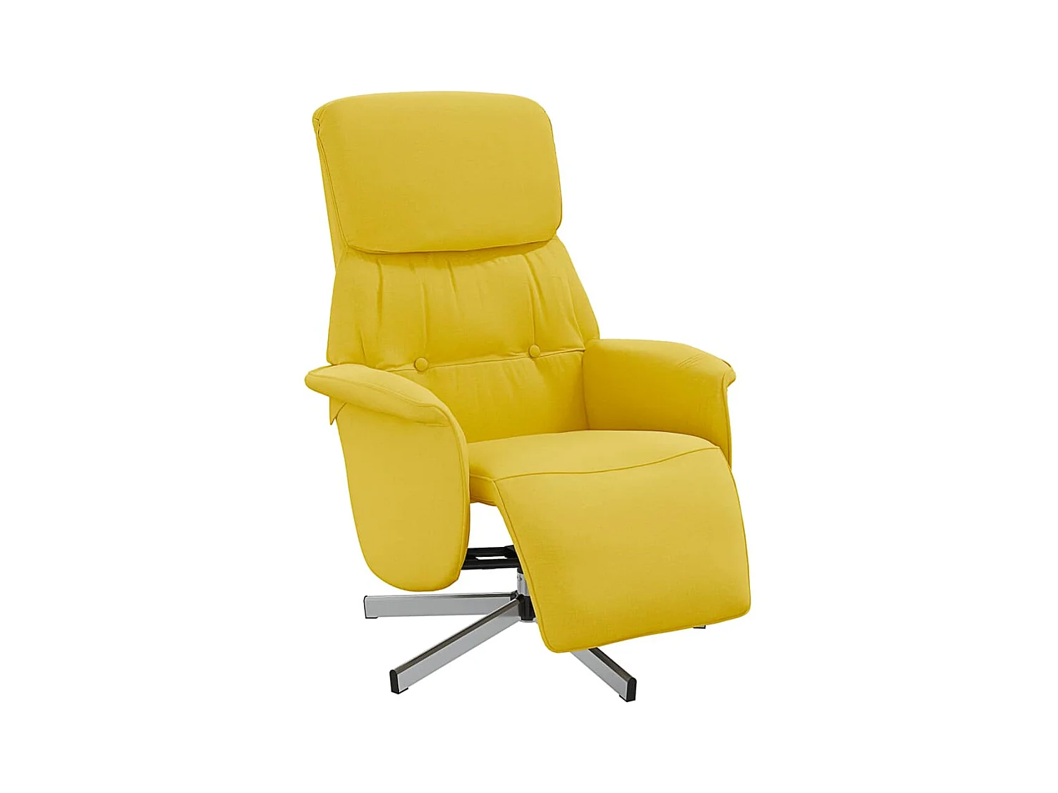 Sillón de relax | Sillón reclinable con reposapiés tela amarillo claro SHL2016