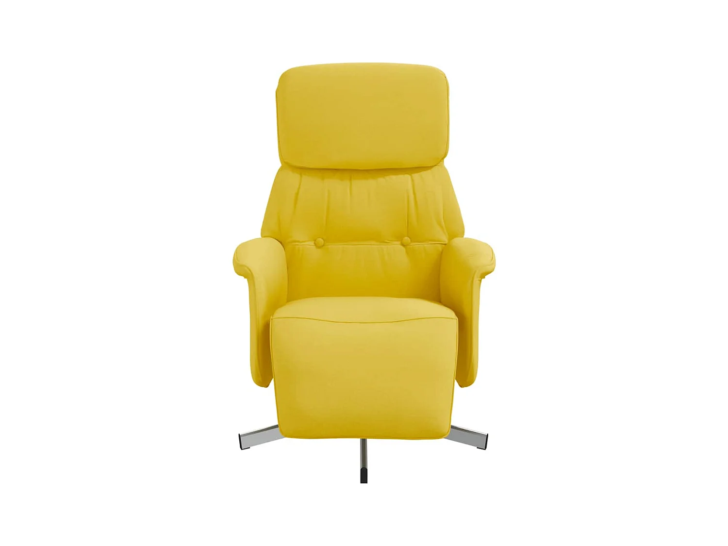 Sillón de relax | Sillón reclinable con reposapiés tela amarillo claro SHL2016