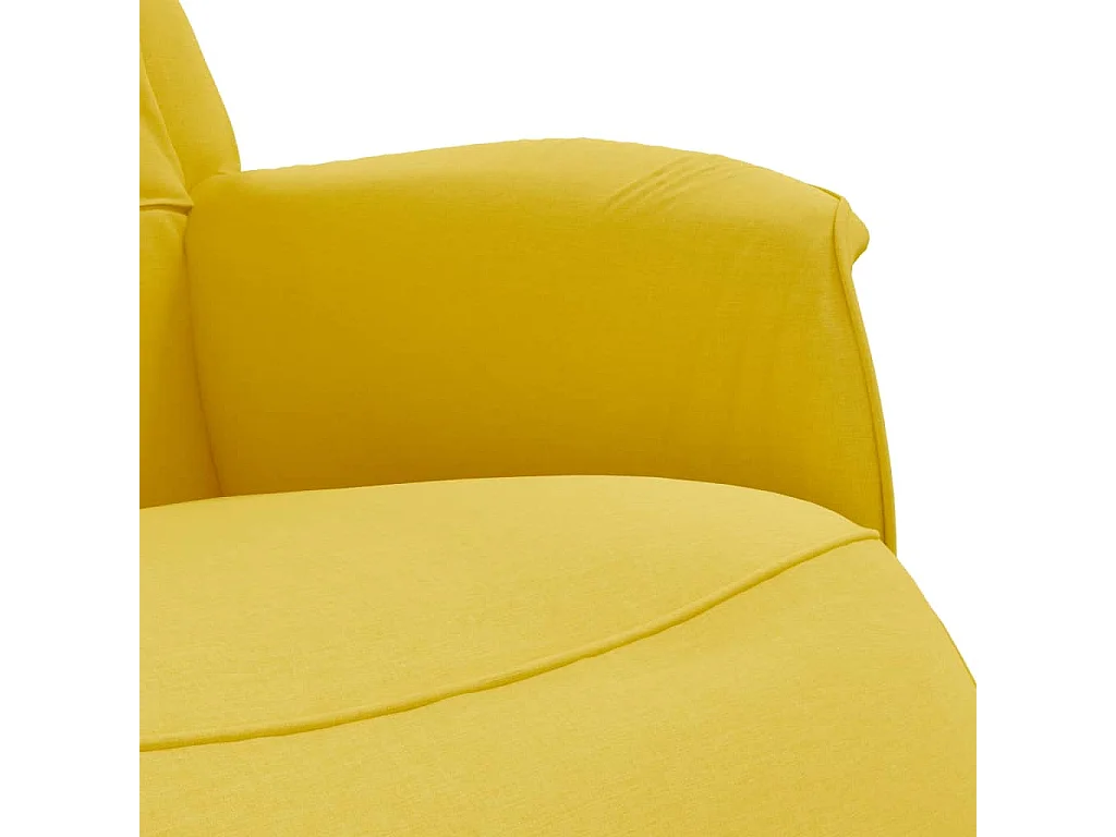 Sillón de relax | Sillón reclinable con reposapiés tela amarillo claro SHL2016