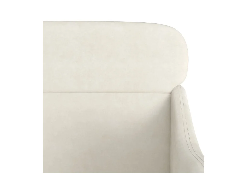 Sillón de salón | Silla de relax | Sillón de terciopelo color crema 63x76x80 cm SHL9472