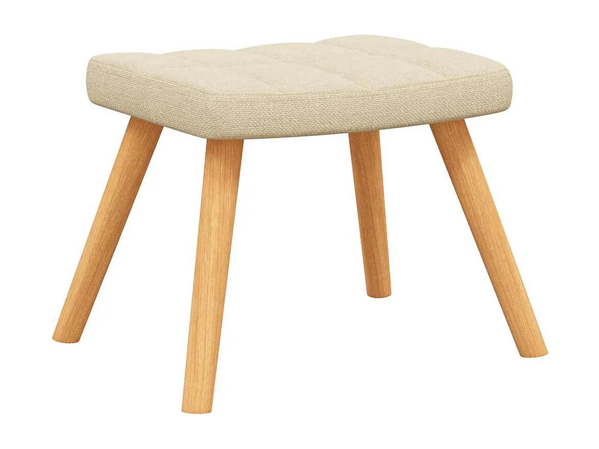 Sillón de relax | Silla de relax con reposapiés de tela color crema SHL3162