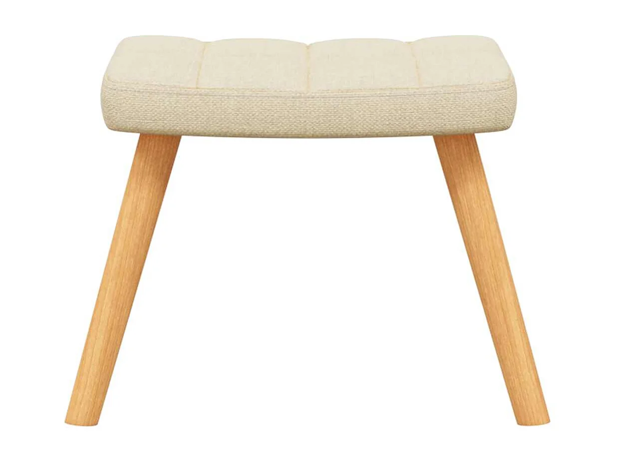 Sillón de relax | Silla de relax con reposapiés de tela color crema SHL3162