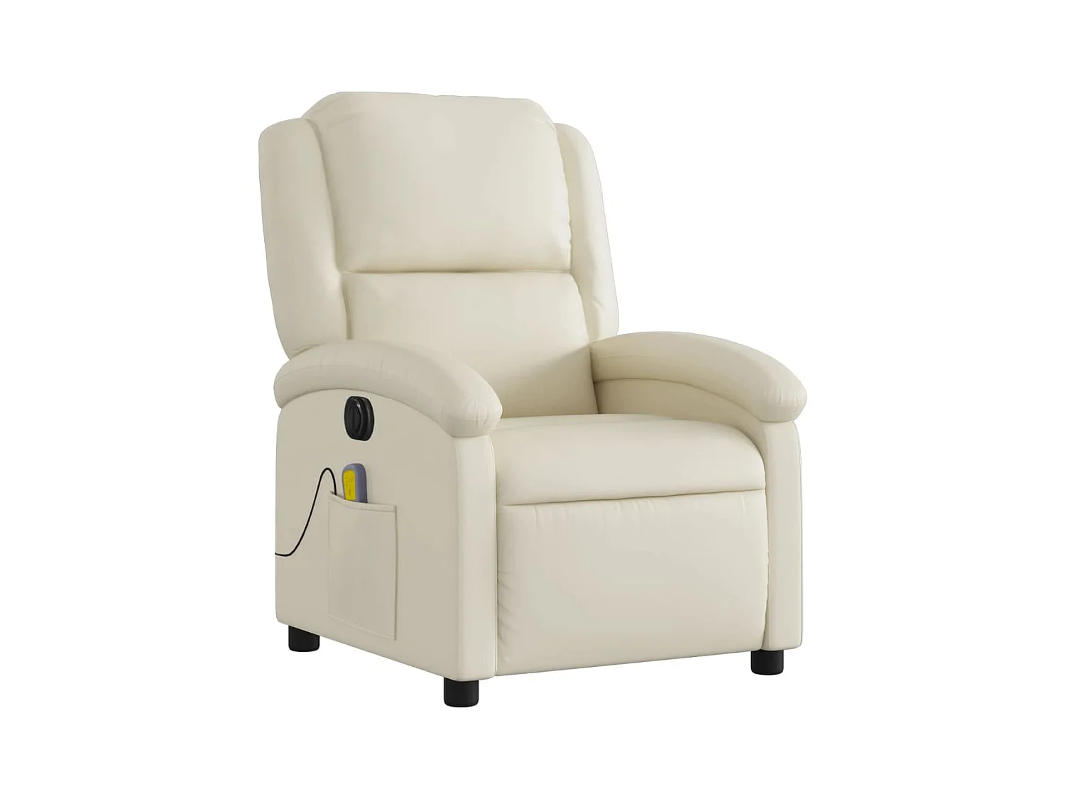 Sillón de salón | Silla | Sillón de masaje reclinable eléctrico cuero sintético crema SHL5038