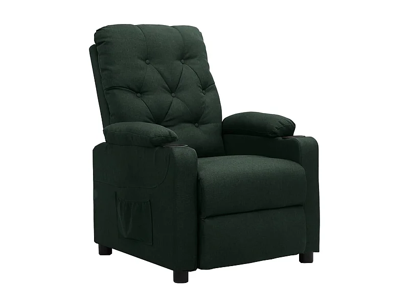 Silla de relax | Sillón elevable tela verde oscuro SHL8831
