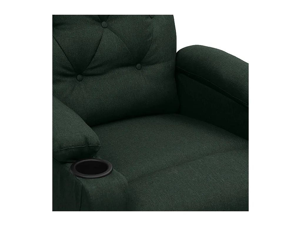 Silla de relax | Sillón elevable tela verde oscuro SHL8831