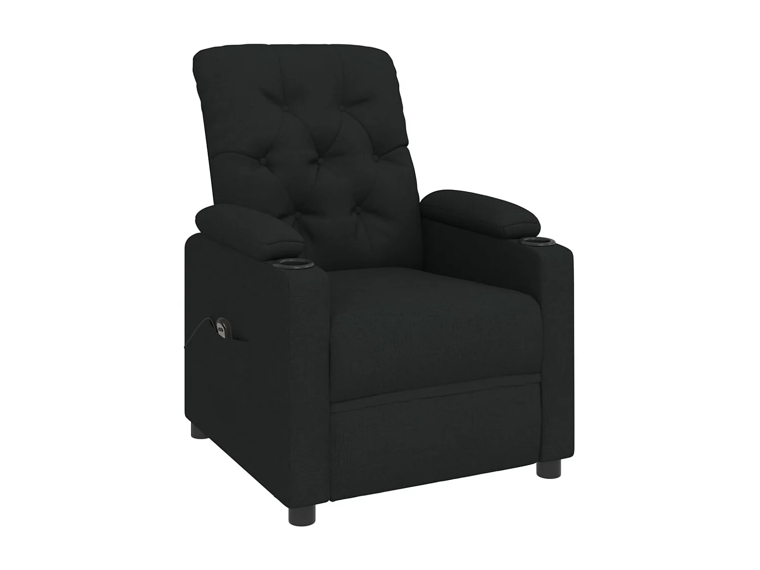 Relaxsessel Elektrisch | Lounge Sessel indoor Schwarz Stoff SHL2464