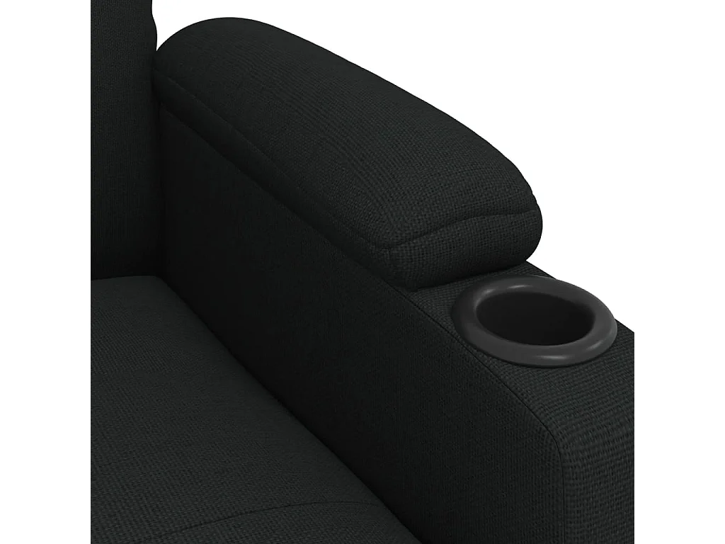 Relaxsessel Elektrisch | Lounge Sessel indoor Schwarz Stoff SHL2464