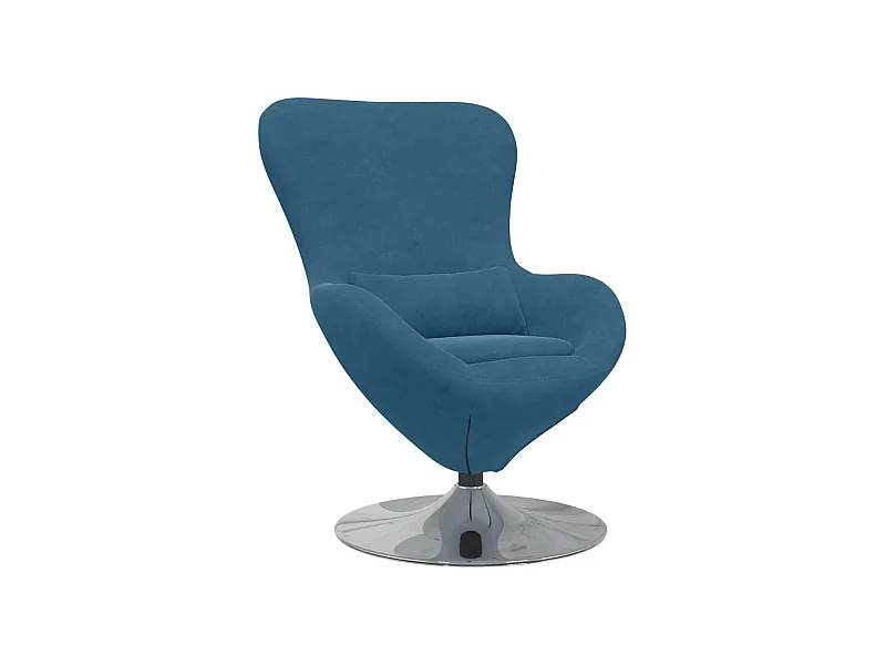 Cadeira Relax | Cadeira ovo Azul 63x73x90 cm Veludo SHL808380