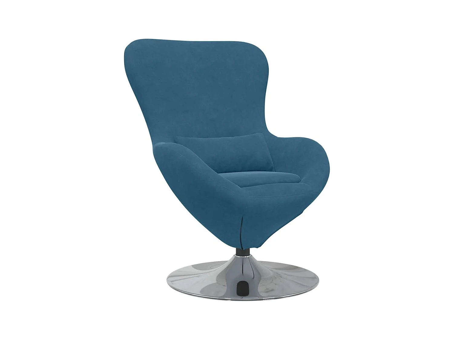 Chaise de Salon-Fauteuil œuf Bleu 63x73x90 cm Velours SHL4341