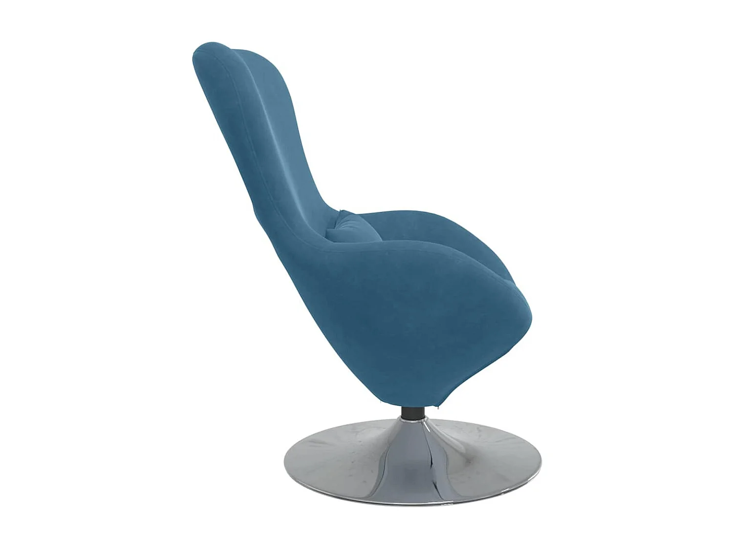 Chaise de Salon-Fauteuil œuf Bleu 63x73x90 cm Velours SHL4341