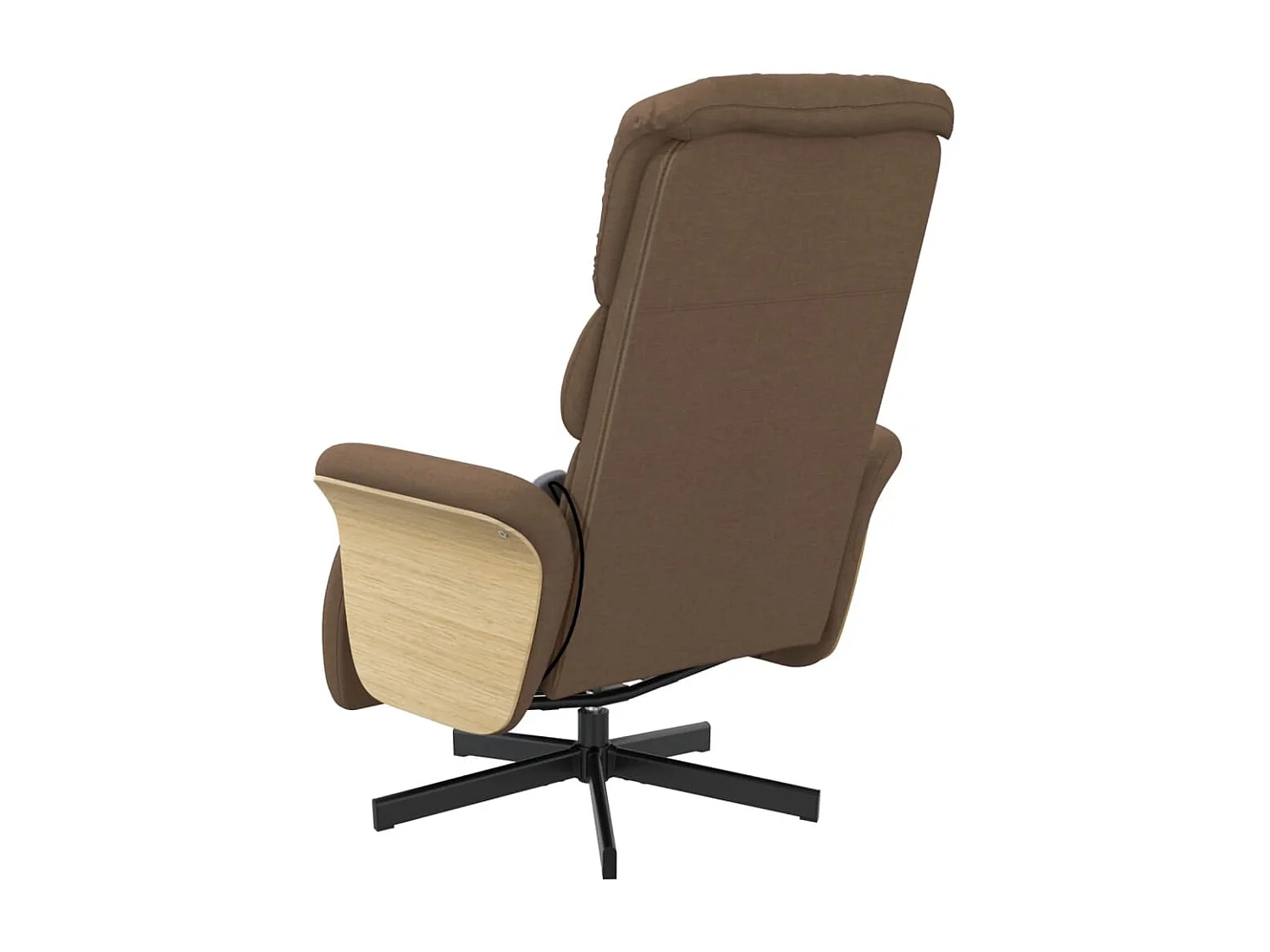 Fauteuil inclinable-Fauteuil salon de massage avec repose-pieds marron tissu SHL4634