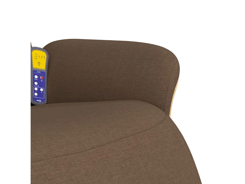 Fauteuil inclinable-Fauteuil salon de massage avec repose-pieds marron tissu SHL4634