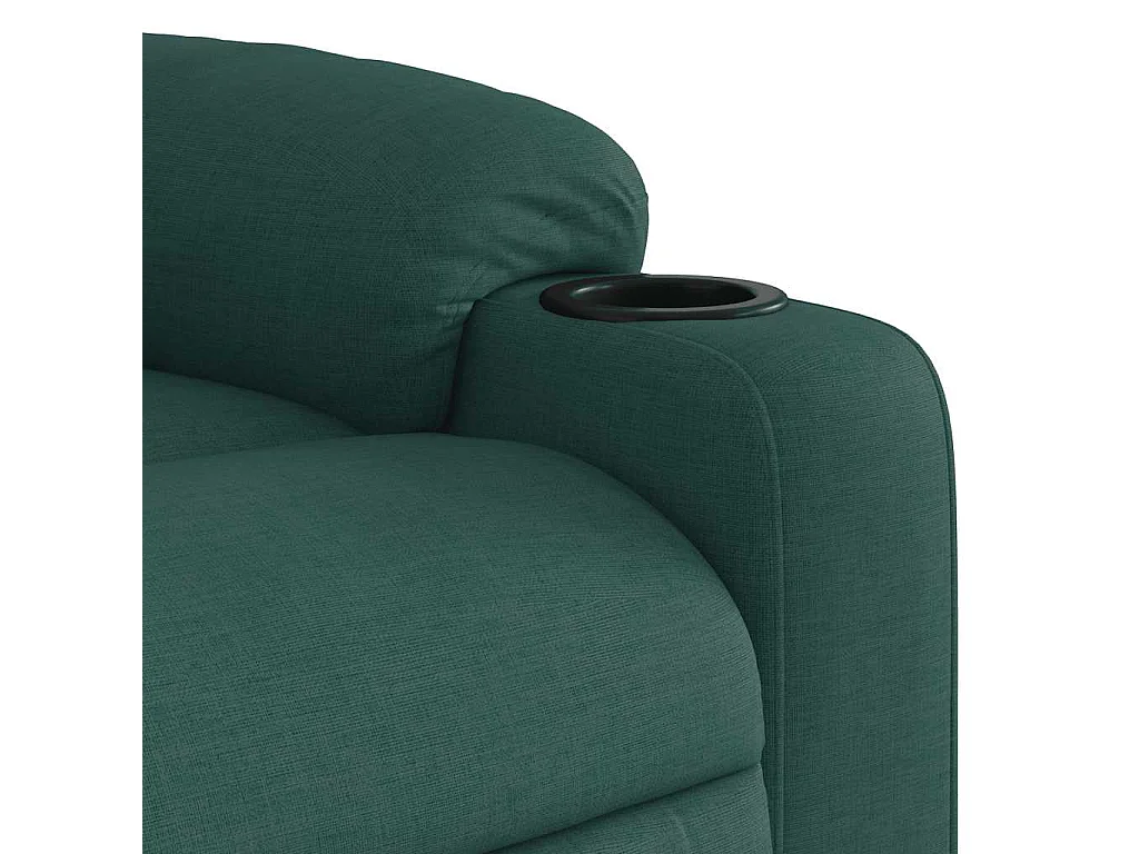 Fauteuil inclinable-Chaise de relax-Fauteuil de Massage Vert foncé Tissu SHL1256