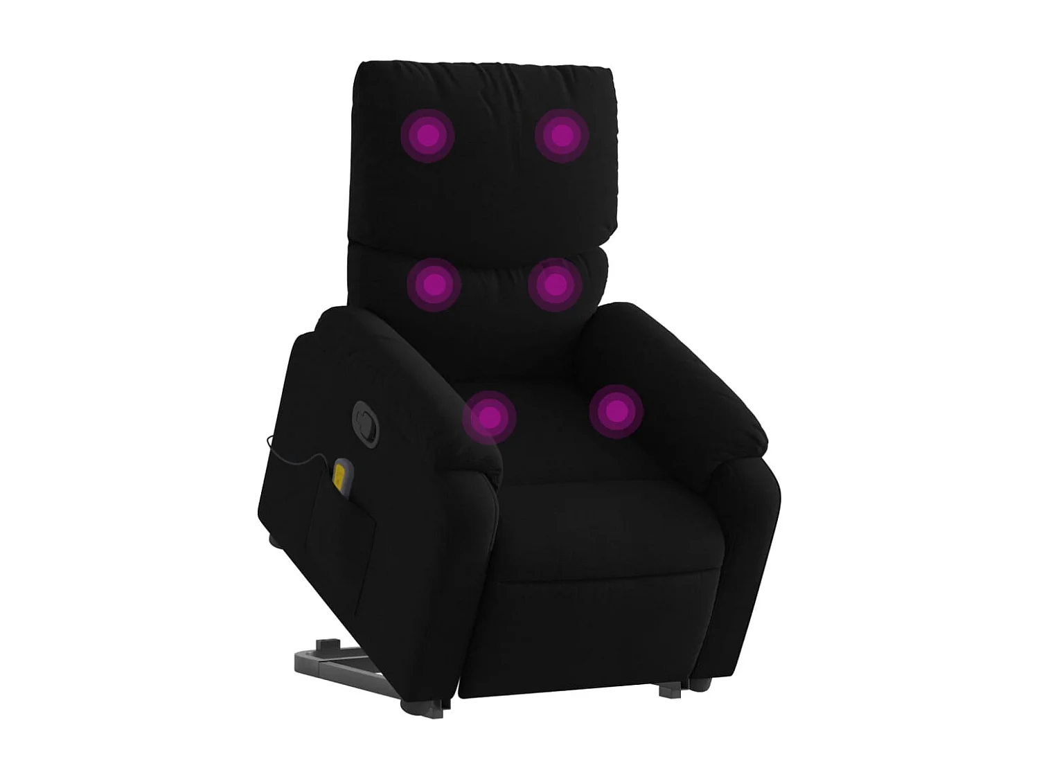 Fauteuil inclinable-Chaise de relax-Fauteuil de Massage Noir Tissu SHL1009