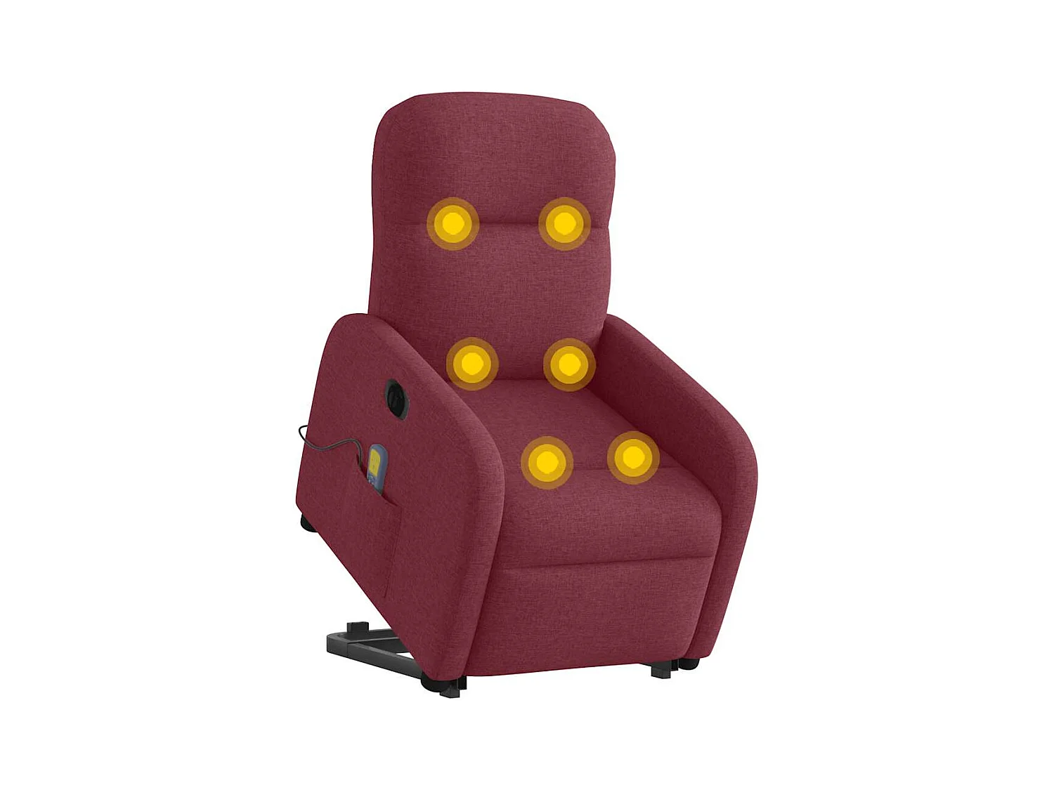 Sillón de salón | Silla | Sillón de masaje eléctrico reclinable elevable tela rojo tinto SHL7515