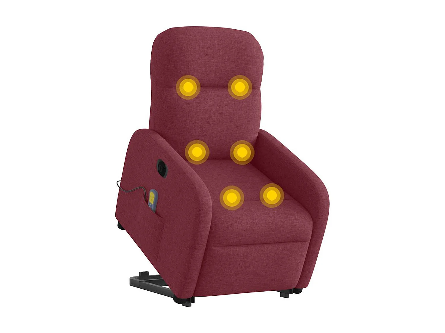 Fauteuil inclinable électrique-Chaise de relax-Fauteuil de Massage Rouge bordeaux Tissu SHL2698
