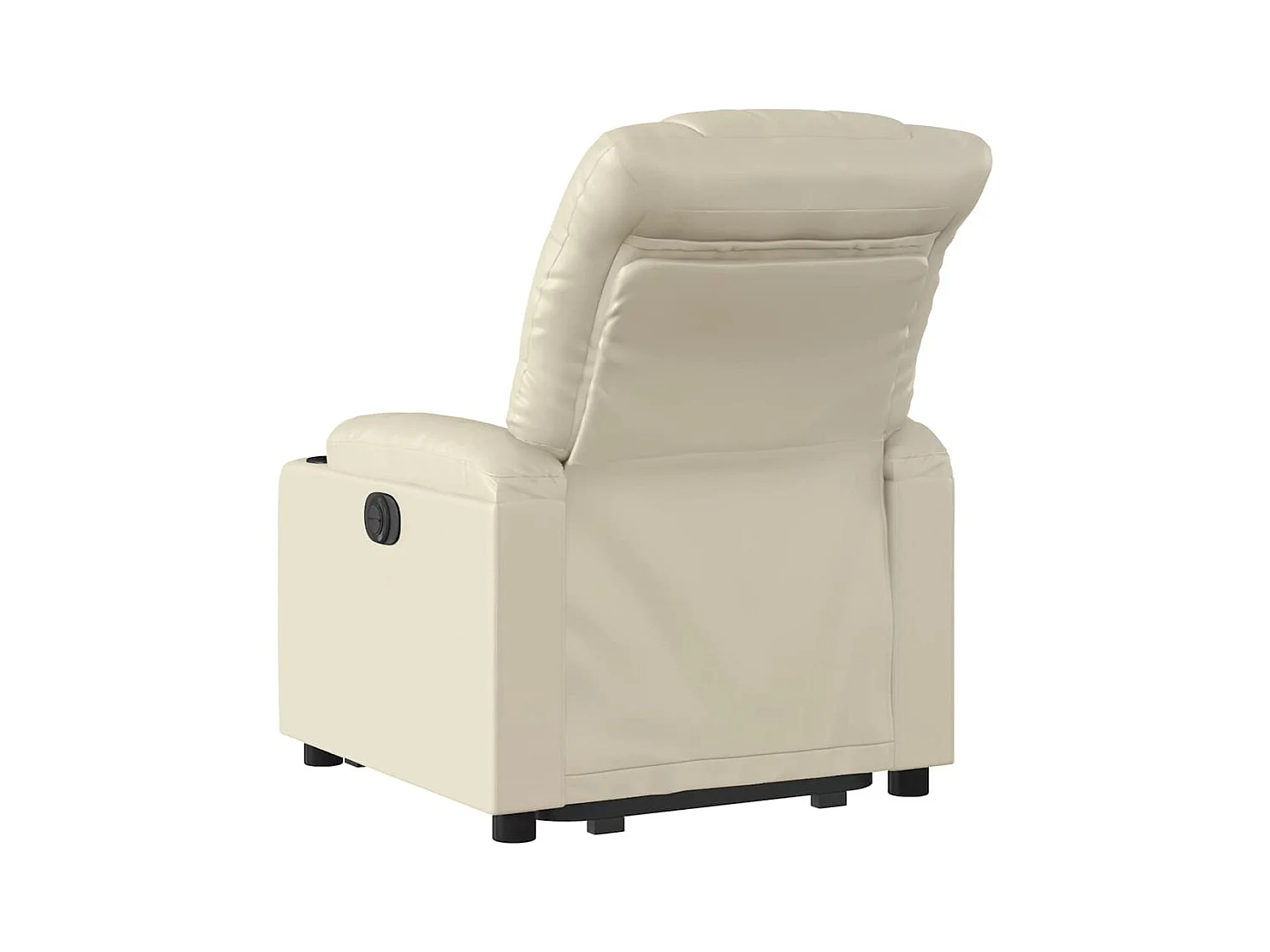 Sillón de relax | Sillón reclinable elevable eléctrico de cuero sintético crema SHL6238