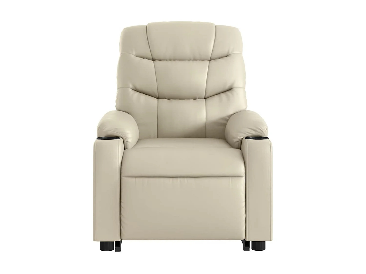 Sillón de relax | Sillón reclinable elevable eléctrico de cuero sintético crema SHL6238