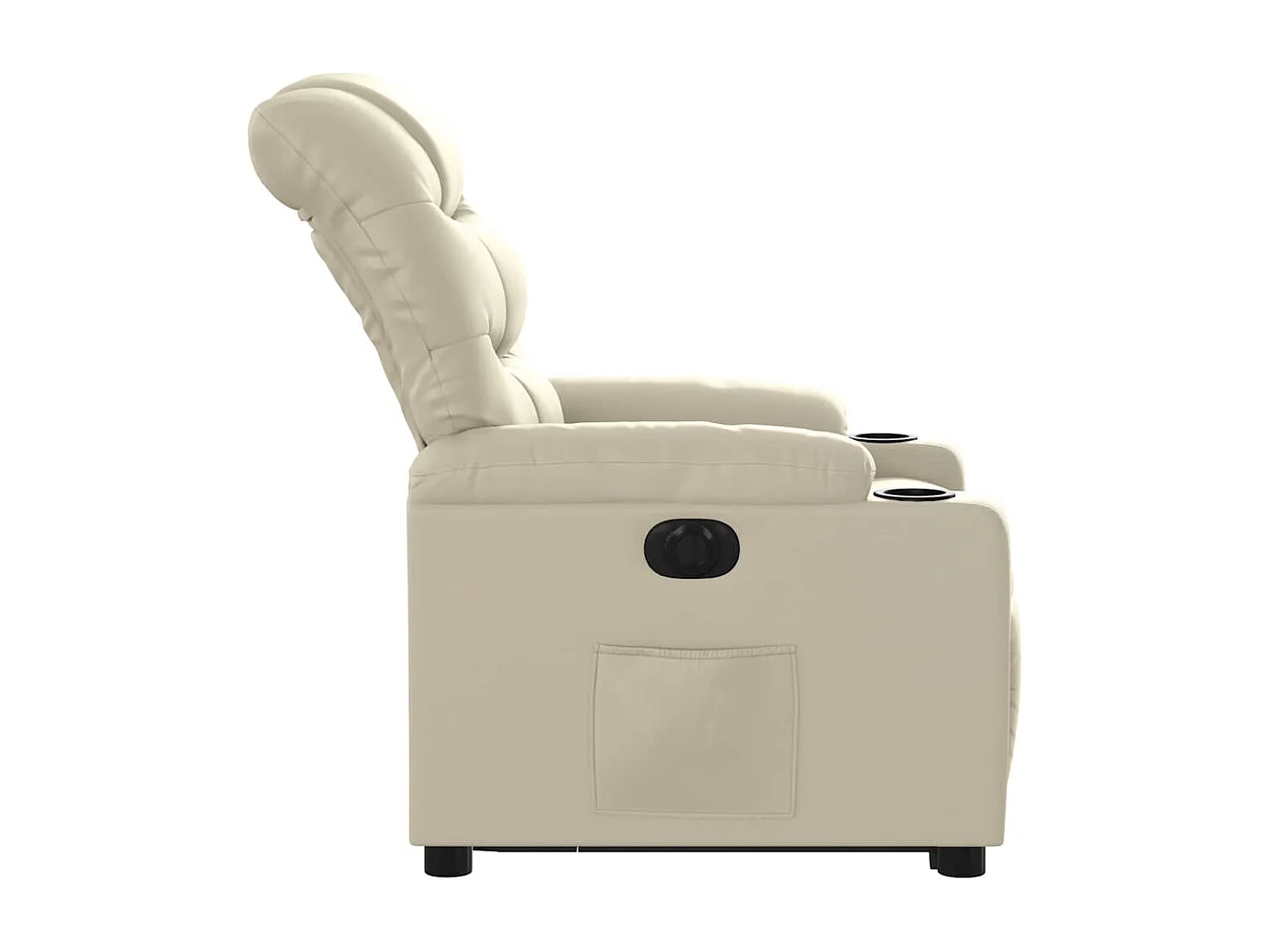 Sillón de relax | Sillón reclinable elevable eléctrico de cuero sintético crema SHL6238